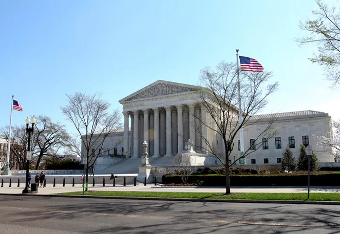 Facade of the United States Supreme Court building original