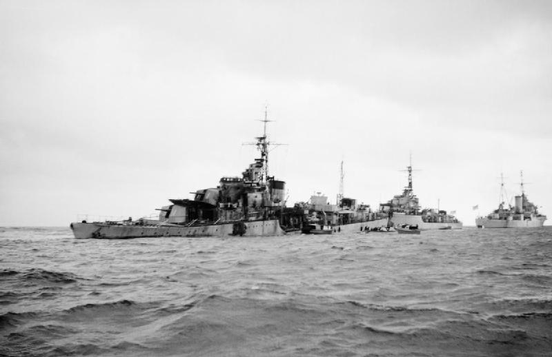 HMS Saumarez mined 1946